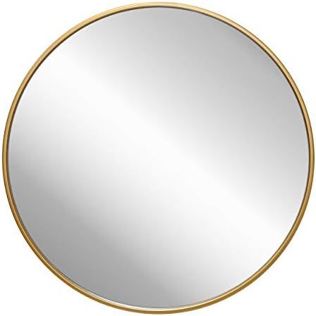 Gold Circle Wall Mirror 24 Inch Round Wall Mirror for Entryways, Washrooms, Living Rooms and More (G | Amazon (US)