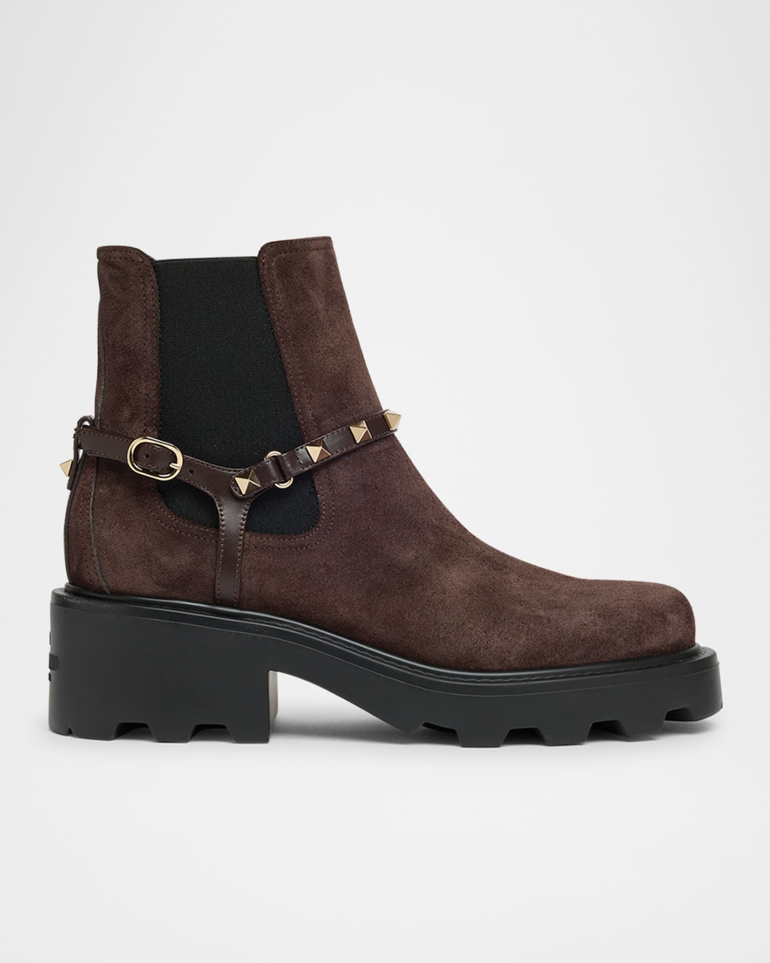 Rockstud Beatle Suede Chelsea Boots | Neiman Marcus
