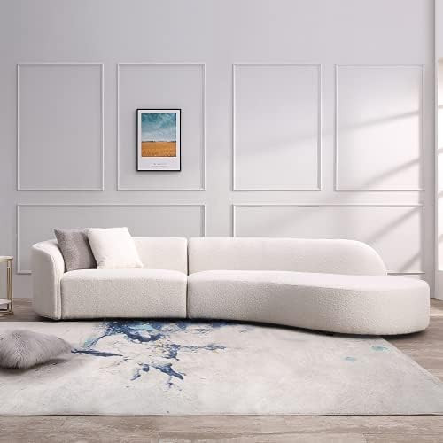 Acanva Luxury Modern Style Living Room Upholstery Curved Sofa with Chaise 2-Piece Set, Right Hand... | Amazon (US)