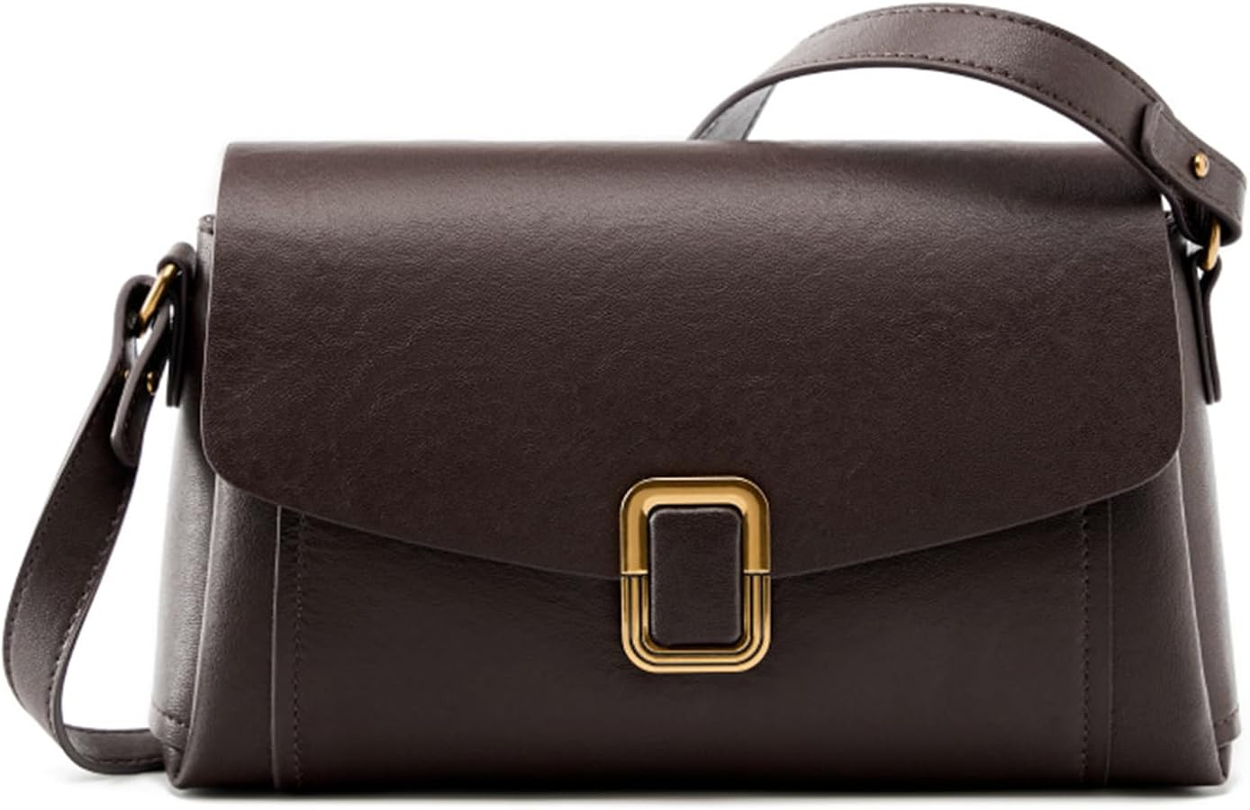 Genuine Leather Crossbody Bag for Women, Removable Satchel Adjustable Shoulder Bag | Amazon (US)