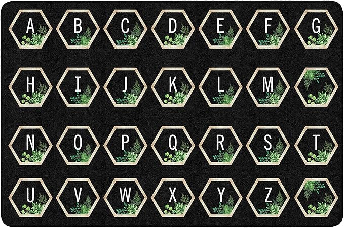 Flagship Carpets Schoolgirl Style Simply Boho Abc's Criss Cross Applesauce Classroom Area Rug for... | Amazon (US)