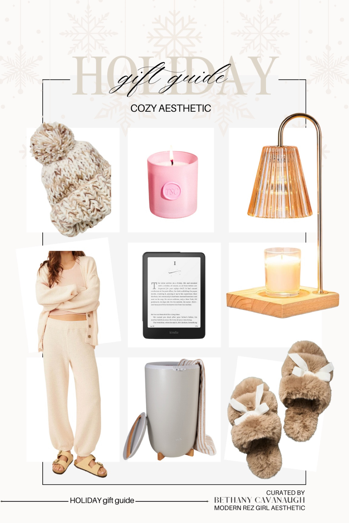 { cozy gifts ❥

• free people Tide Knit Pom Beanie
• The Skinny Confidential Non-Toxic Candle 
**use code TSCPARTNER to save 15% off your entire order, excludes gift cards + kits** 
• Candle Warmer Lamp
• Free People Hailee Cardi Set
• Amazon Kindle Paperwhite 
• Zadro Large Bucket Towel Warmer 
• Maeve Faux-Fur Open-Toe Bow Slippers  

Cozy Aesthetic . Free People Style . Gifts for Her . Holiday Gift Guide . Modern Rez Girl Aesthetic . Native American Content Creator } 

#LTKGiftGuide #LTKCyberWeek #LTKHoliday