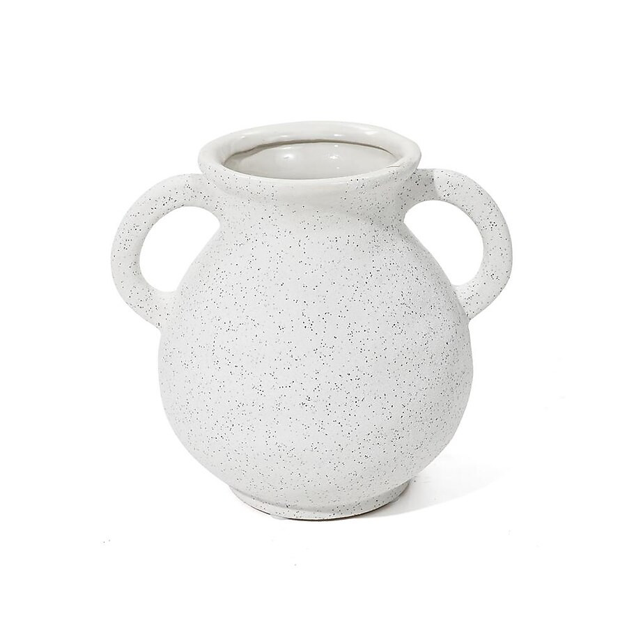 LuxenHome White Ceramic Modern Vase | Lowe's