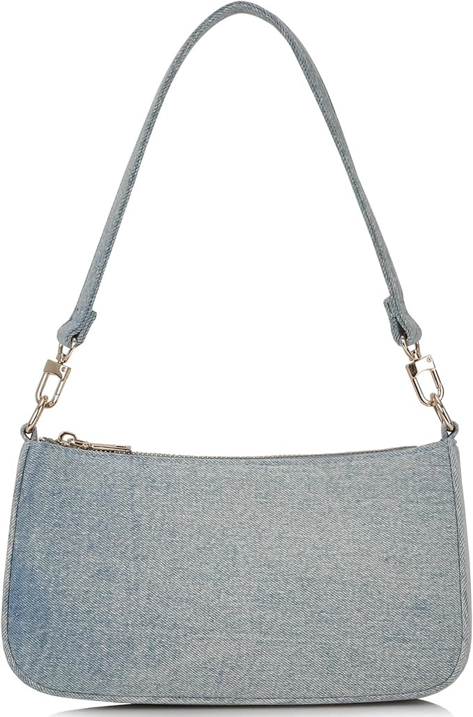 NIUEIMEE ZHOU Denim Shoulder Bag for Women Retro Classic Clutch Tote HandBags Crossbody Purses | Amazon (US)