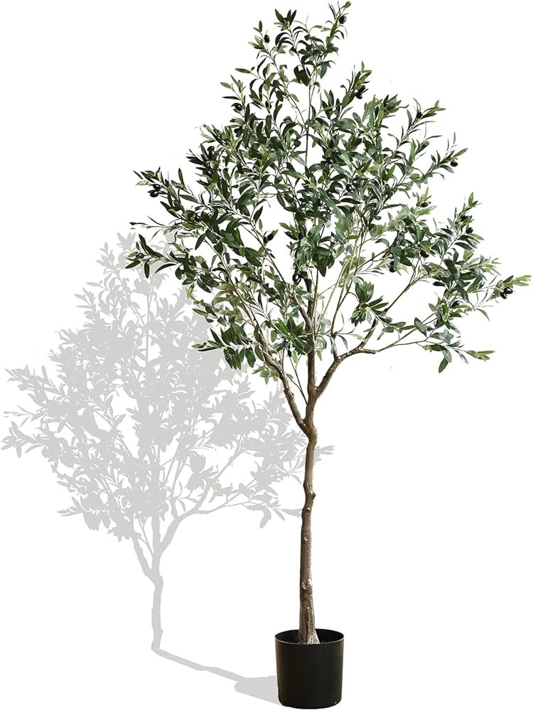 Rosscer Artificial Olive Trees, 6.3ft Tall Faux Potted Olive Silk Tree with Planter, Large Fake O... | Amazon (US)