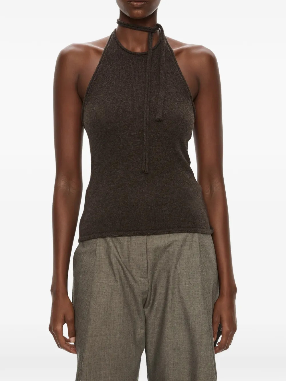 Christopher Esber Rae Cashmere Top | Brown | FARFETCH | Farfetch Global