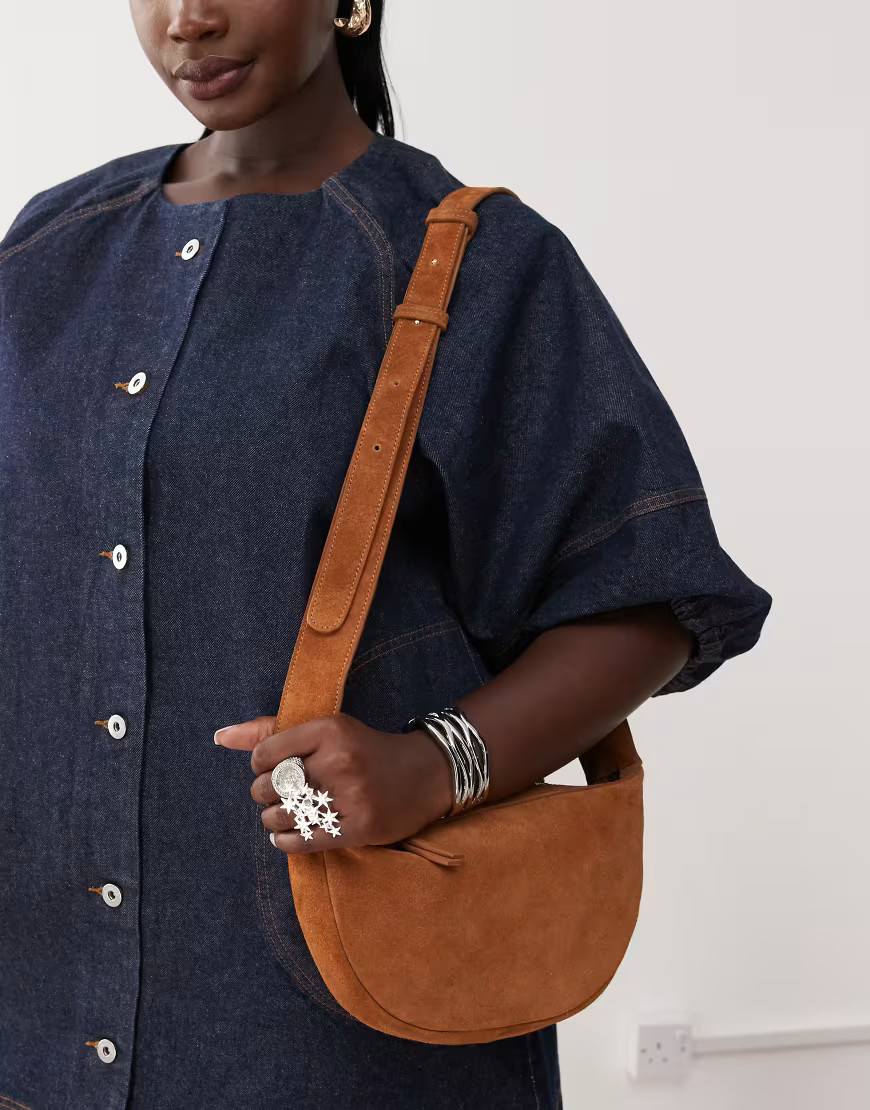 Barneys originals suede cross body bag in tan-Brown | ASOS (Global)