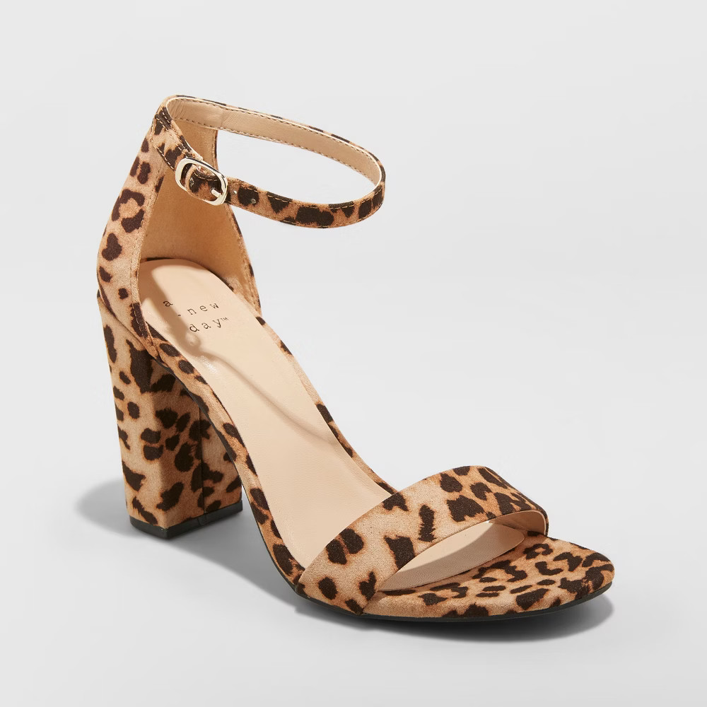Women's Ema High Block Heeled Pumps - A New Day Brown 6.5 | Target