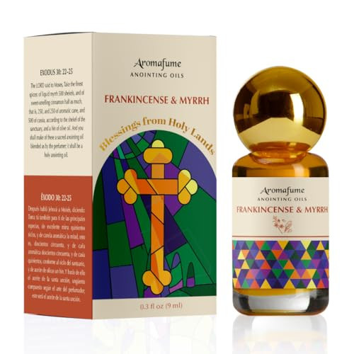 Frankincense & Myrrh Anointing Oil 9ml (0.3 fl oz.) | Blessings from The Holy Lands | Blessed from Jerusalem with Biblical Spices | Christian Gifts | Holy Oil for Prayer and Protection | Amazon (US)