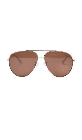 Past Midnight The Flare Sunglasses in Metallic Gold. | Revolve Clothing (Global)