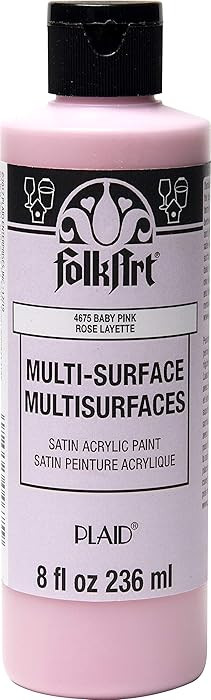 FolkArt Multi-Surface Acrylic Craft Paint, 8 oz, Baby Pink | Amazon (US)