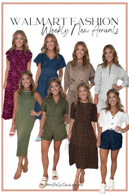Walmart weekly new arrivals 😍 so many new pieces hit the site this week. New dresses, pieces to the scubaknit collection, romper, cardigan and more. These are the perfect pieces to carry you from summer to fall too ❤️ 

Walmart Fashion. Walmart Finds. Transition Style. Free Assembly. LTK under 50. 