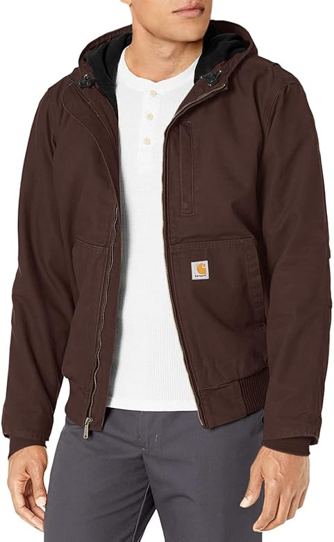 Carhartt Men's Big & Tall Full Swing Loose Fit Washed Duck Fleece-Lined Active Jacket | Amazon (US)