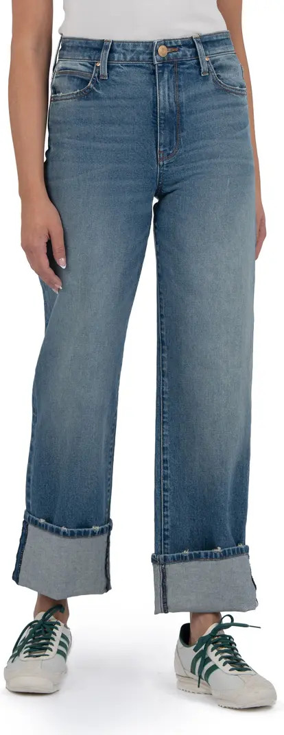 KUT from the Kloth Sienna Cuffed High Waist Wide Leg Jeans | Nordstromrack | Nordstrom Rack