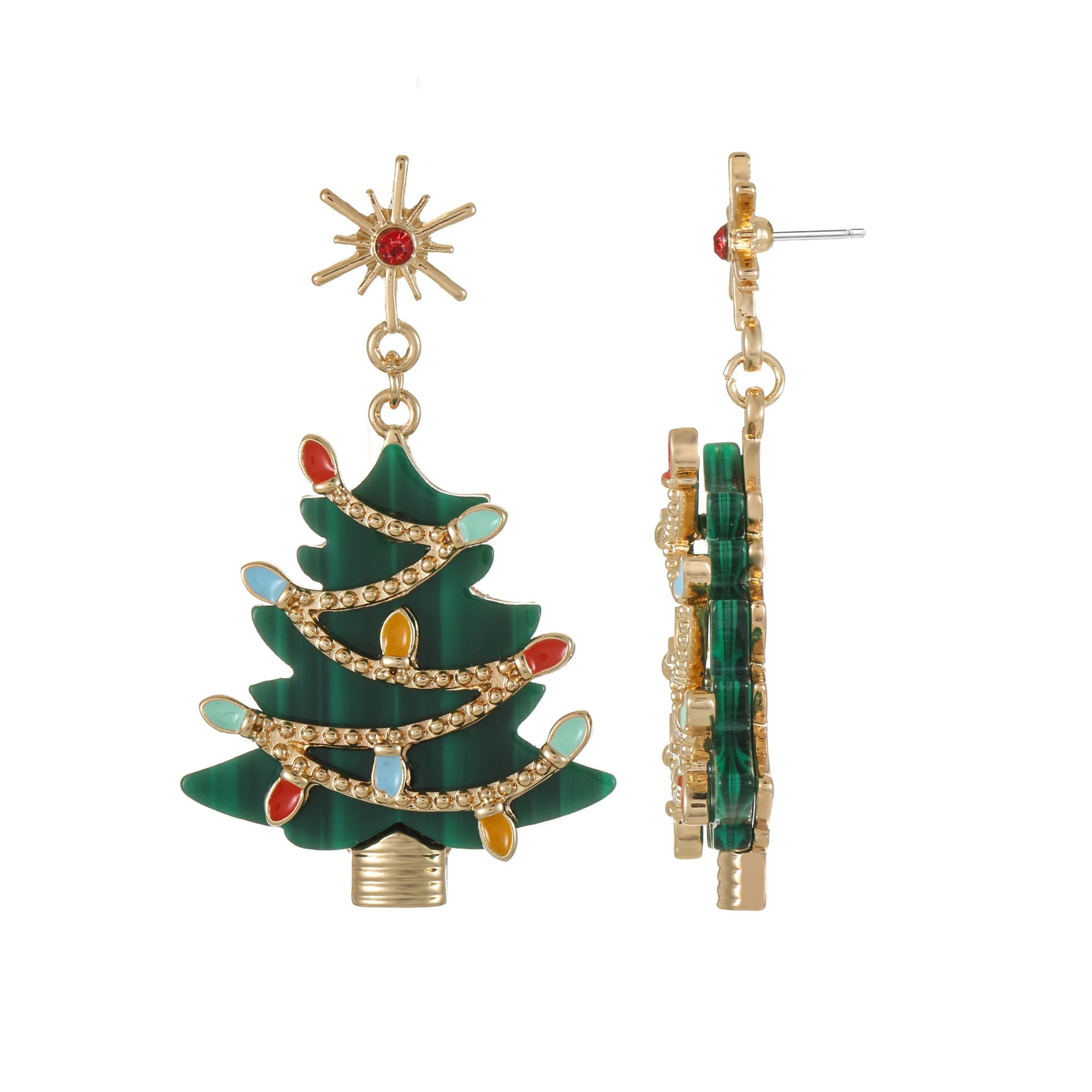 Holiday Time Christmas Tree Earrings, 1 Pair | Walmart (US)