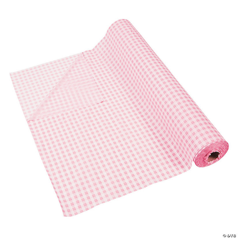40" x 100 ft. Gingham Plastic Tablecloth Roll | Oriental Trading Company