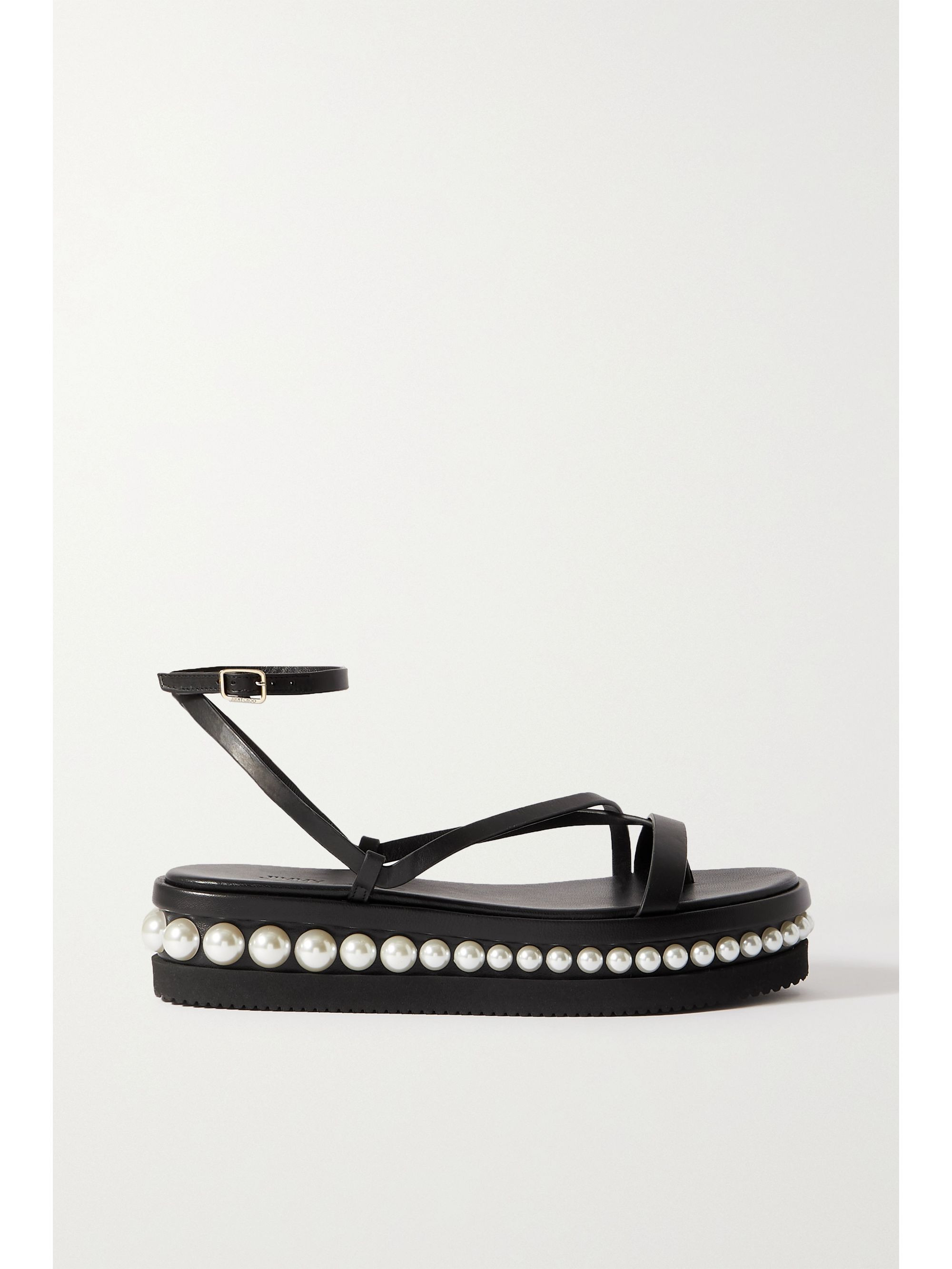 Pine 55 Plateausandalen aus Leder mit Verzierungen | NET-A-PORTER (UK & EU)