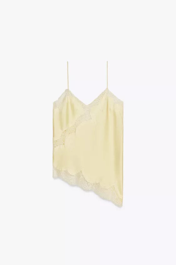 ZW COLLECTION LACE CAMISOLE TOP | Zara US