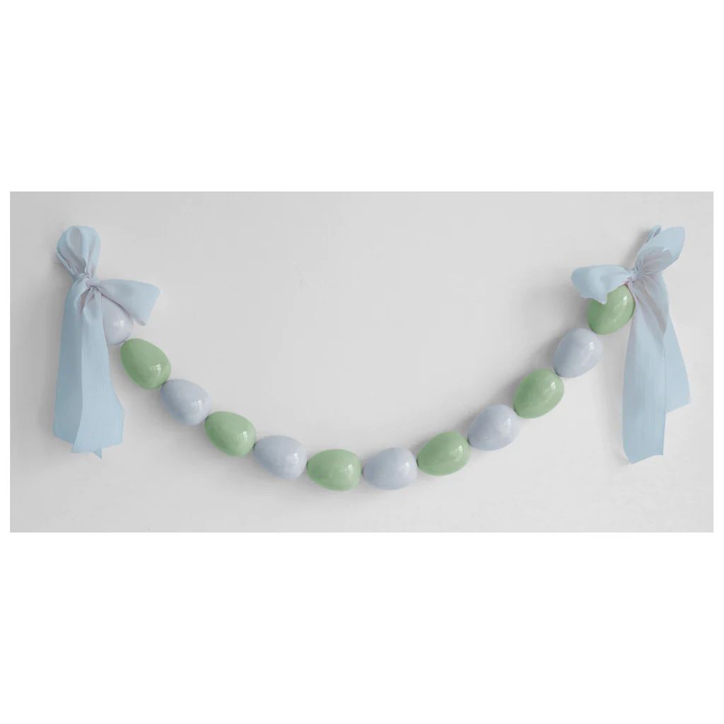 Easter Egg Garland in Blue and Green | Lo Home by Lauren Haskell Designs