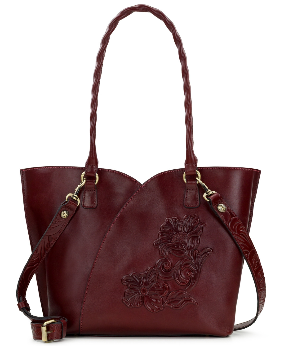 Patricia Nash Marion Large Leather Crossbody Tote Bag - Oxblood | Macy's
