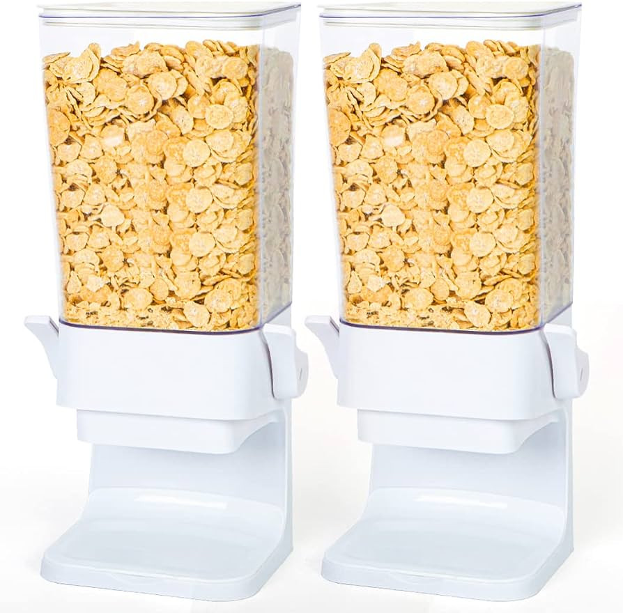Tokokimo Double Cereal Dispenser Countertop, Not Easy to Crush Food Dry Food Dispenser, Kitchen E... | Amazon (US)