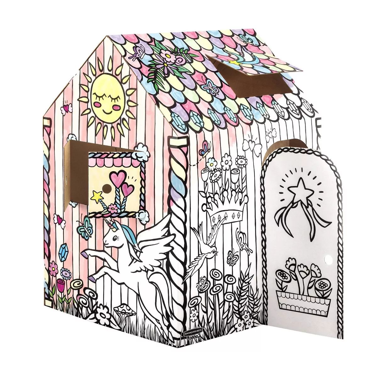 Bankers Box at Play Unicorn Cardboard Playhouse - Fellowes | Target