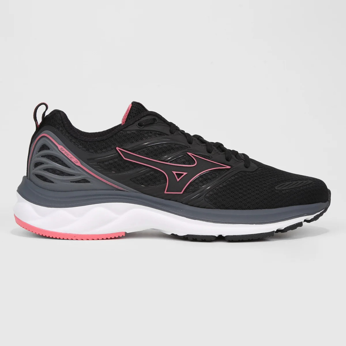 Tênis Mizuno Space 3 Feminino - Preto+Rosa | Netshoes (BR)
