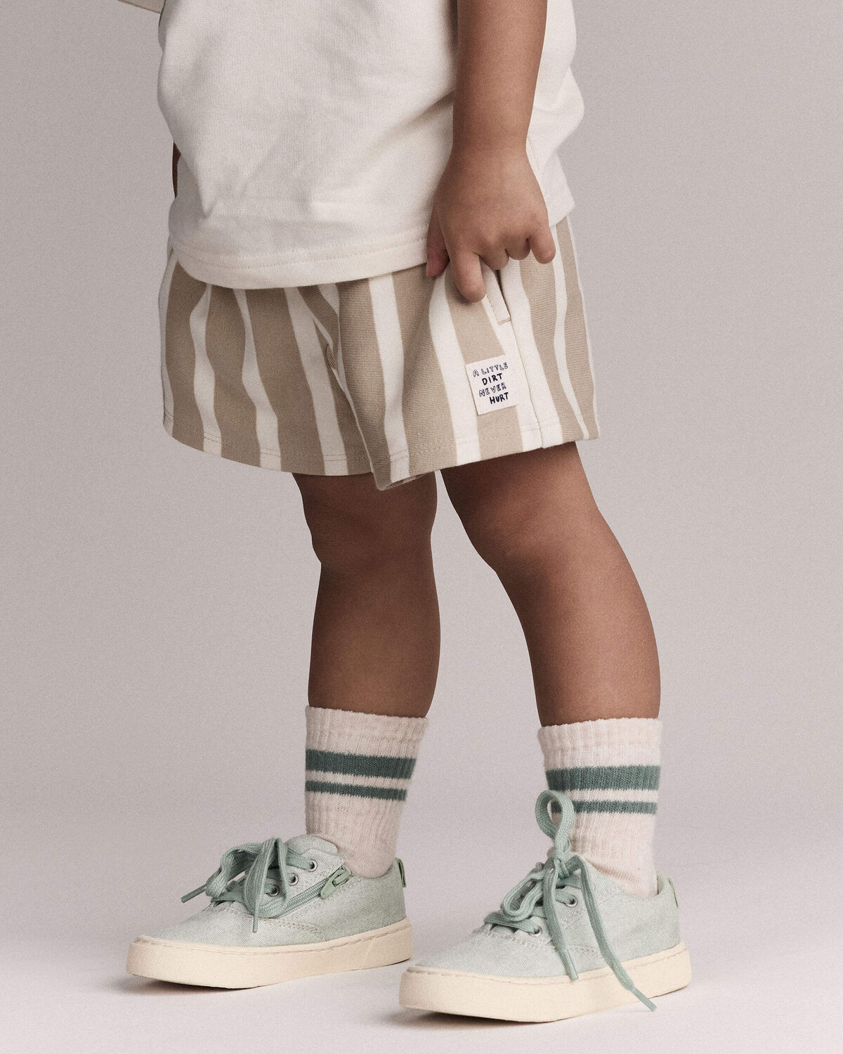 Toddler City Park™ Shorts in Stripes - Khaki/Cream | Carter's Inc