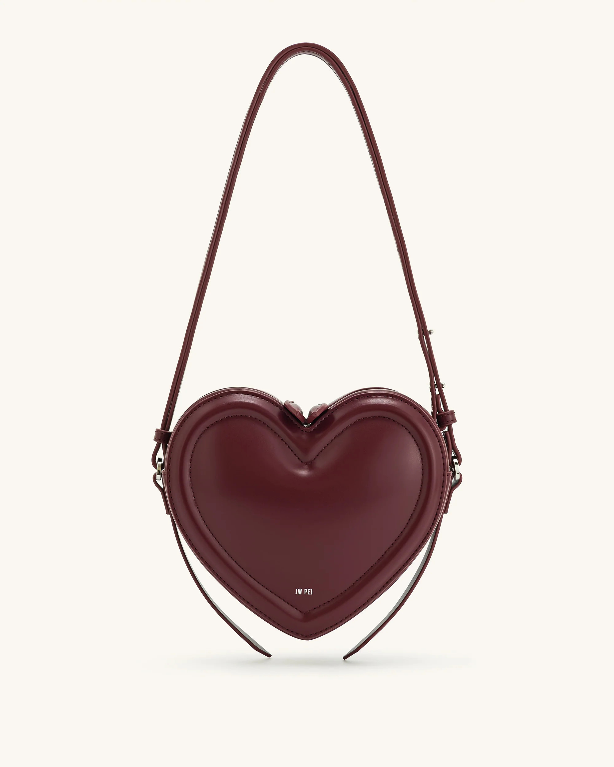 Arlene Heart Shaped Bag - Claret | JW PEI US