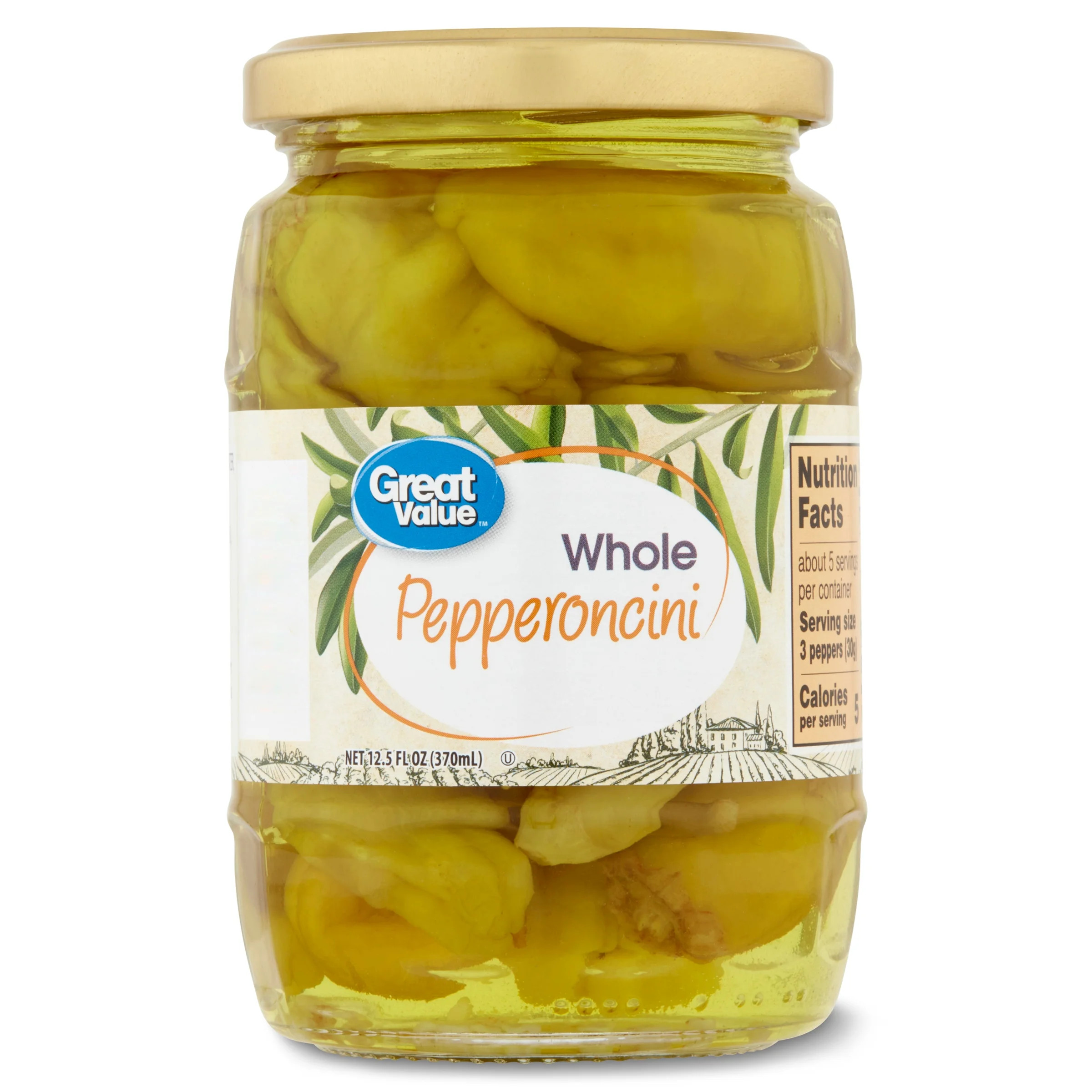 Great Value Whole Pepperoncini, 12 fl oz | Walmart (US)