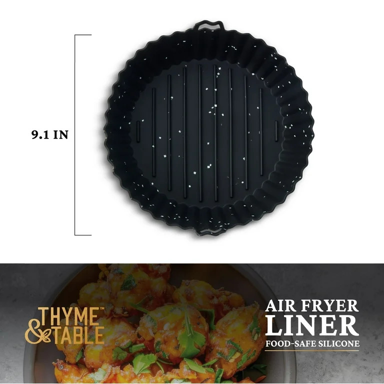 Thyme & Table 6.3" Round Silicone Air Fryer Liner, 1 Count per Pack - Walmart.com | Walmart (US)