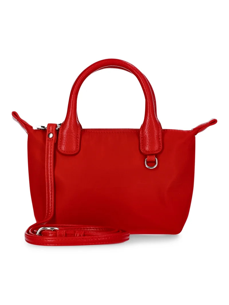 No Boundaries Women's Mini Tote Crossbody Bag, Red | Walmart (US)