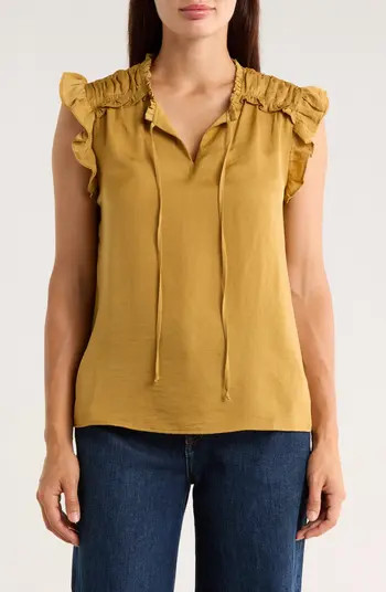 DR2 by Daniel Rainn Ruffle Tie Neck Top | Nordstromrack | Nordstrom Rack