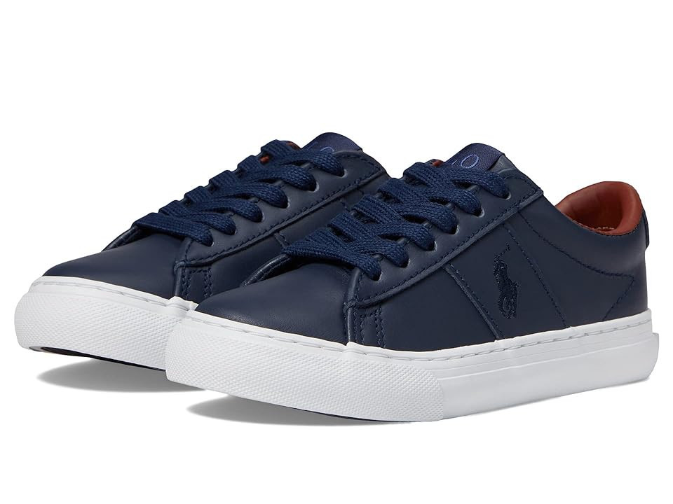 Polo Ralph Lauren Kids Sayer Leather (Little Kid) Boy's Shoes Navy Leather: 11 Little Kid M | Zappos.com