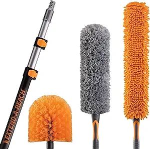 20 Foot High Reach Duster Kit with 5-12 ft Extension Pole // High Ceiling Duster Cleaning Kit wit... | Amazon (US)