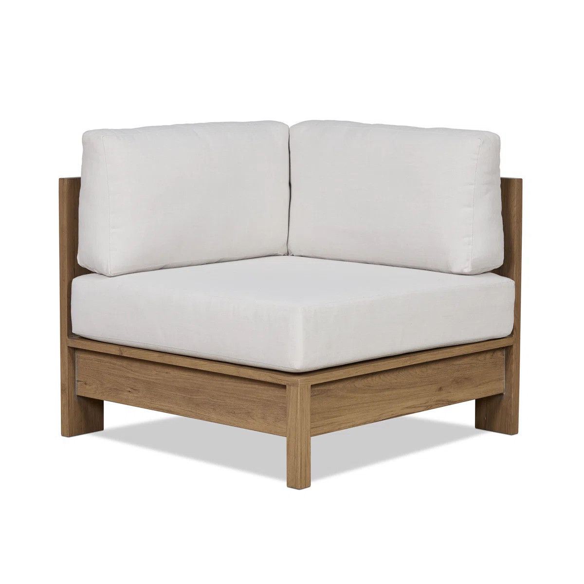 Stratton Corner Outdoor Patio Lounge Chair In Beechwood With Sunbrella\u00ae Cushions By Real Fla... | Wayfair North America