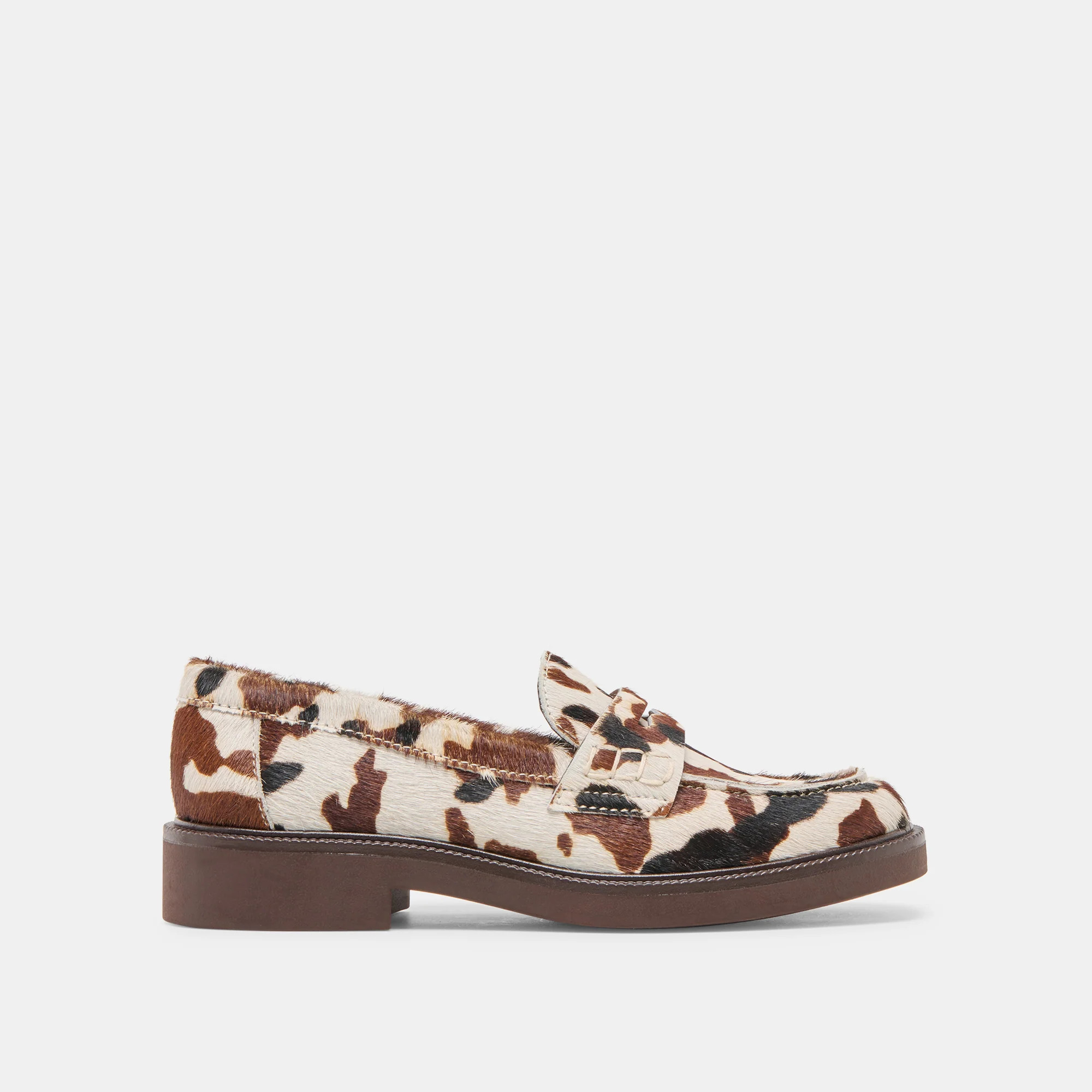 Tiggy Loafers Cocoa Taurus Calf Hair | DolceVita.com