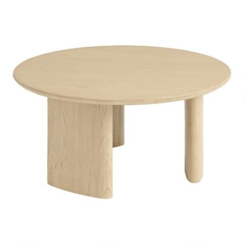 Round Natural Wood Zeke Coffee Table | World Market