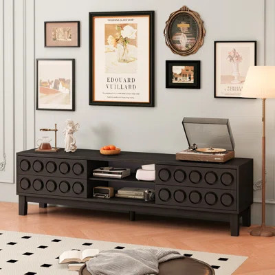 Modern Mid-Century Media Console With 4 Drawers And Cable Management, TV Console Table For Tvs Up To 75",Entertainment Center For Living Room And Offi | Wayfair North America