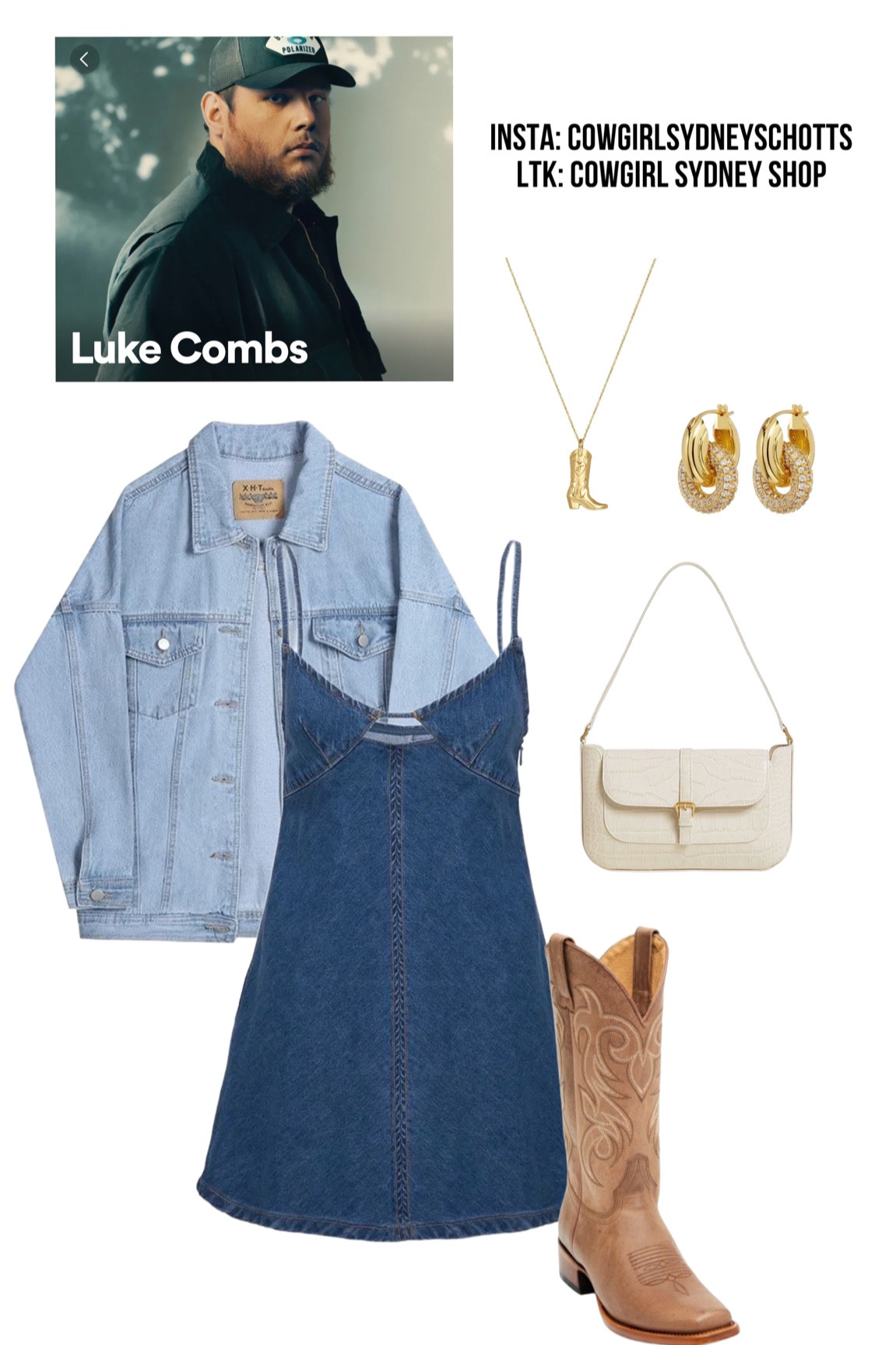 Heading to a Luke Combs Concert soon?? This outfit is so cute! The denim on denim is back and I’m obsessed 🥰 Dm me on insta for the exact boots! #lukecombs #countryconcert #countryconcertoutfit

#LTKfindsunder100 #LTKstyletip #LTKFestival