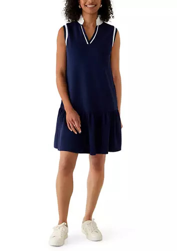 Women's Sleeveless Contrast Trim Pique Dress | Belk