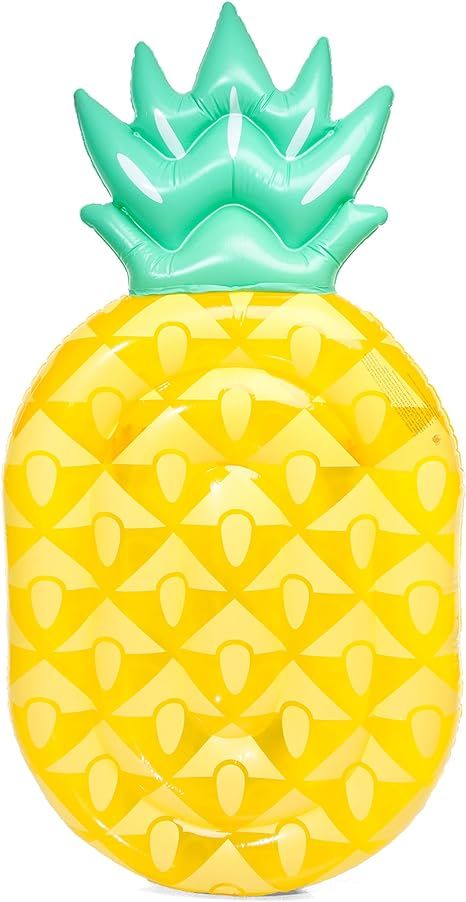 84" Giant Inflatable Pineapple Pool Float, Fun Beach Floaties, Swim Party Toys, Pool Island, Summ... | Amazon (US)