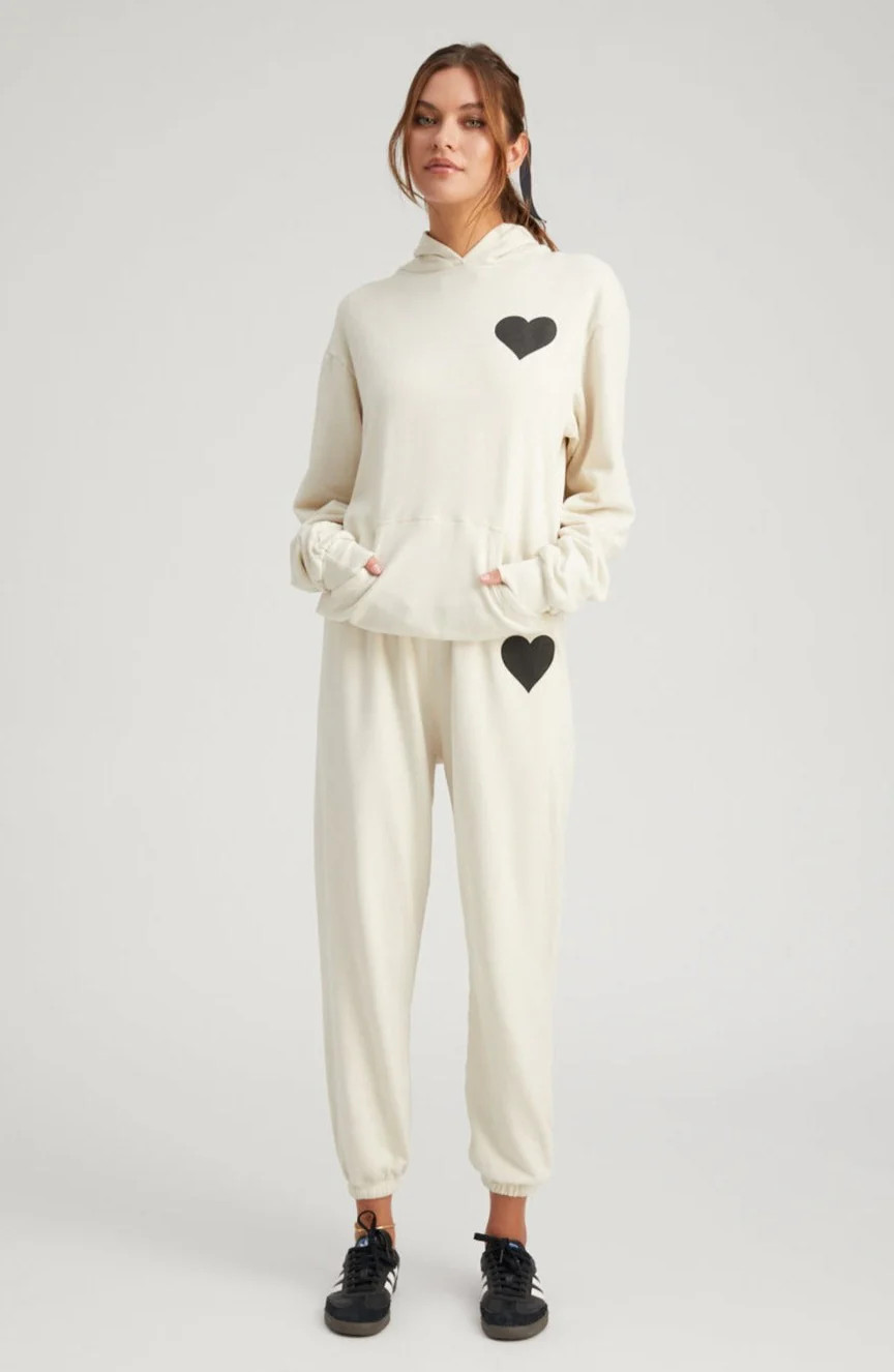 Vintage White Heart Hoodie | SPRWMN