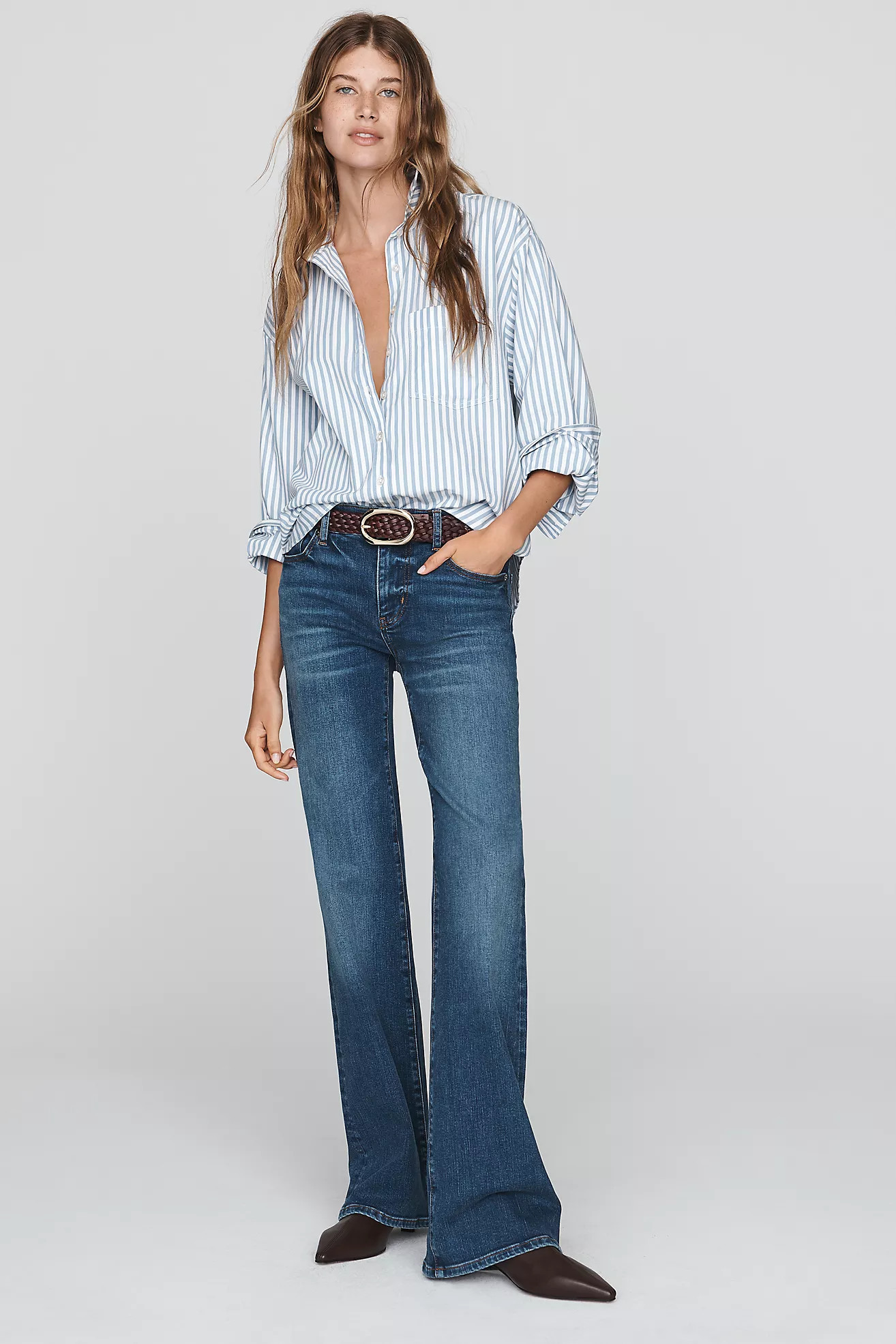 FRAME Rodeo Low-Rise Bootcut Jeans | Anthropologie (US)