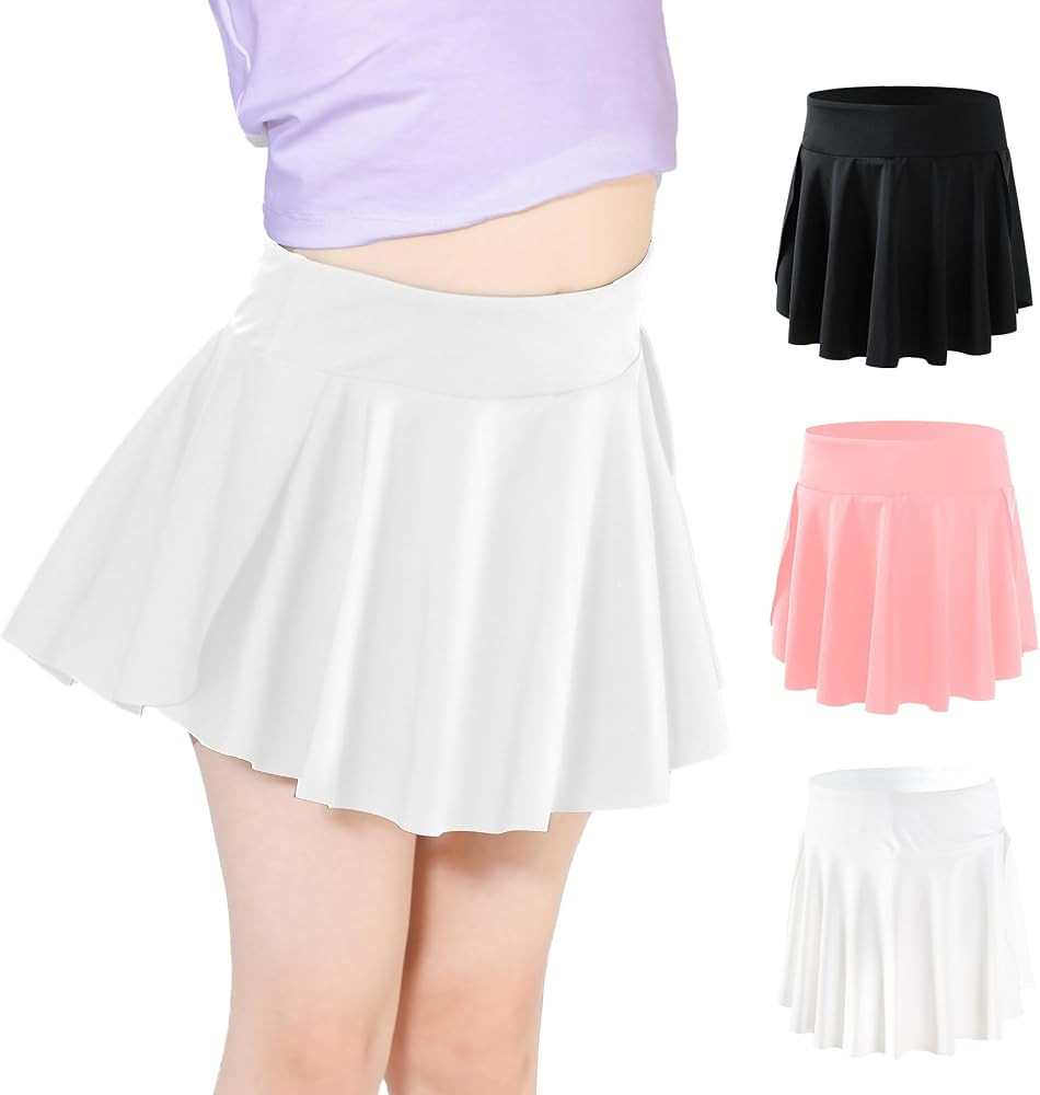 Skort Girls, Athletic Skirts for Tennis Golf, Butterfly Flowy Shorts for Kids, Shorts with Pocket | Amazon (US)