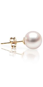 PAVOI 14K Gold AAA+ Handpicked White Freshwater Cultured Pearl Earrings Studs | Amazon (US)