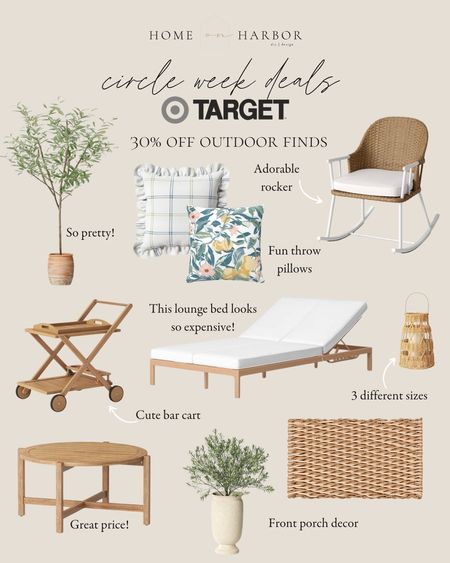 30% off patio furniture at Target!

#targetcircleweek #outdoorfinds #furniture #decor #backyard

#LTKxTarget #LTKsalealert #LTKSeasonal