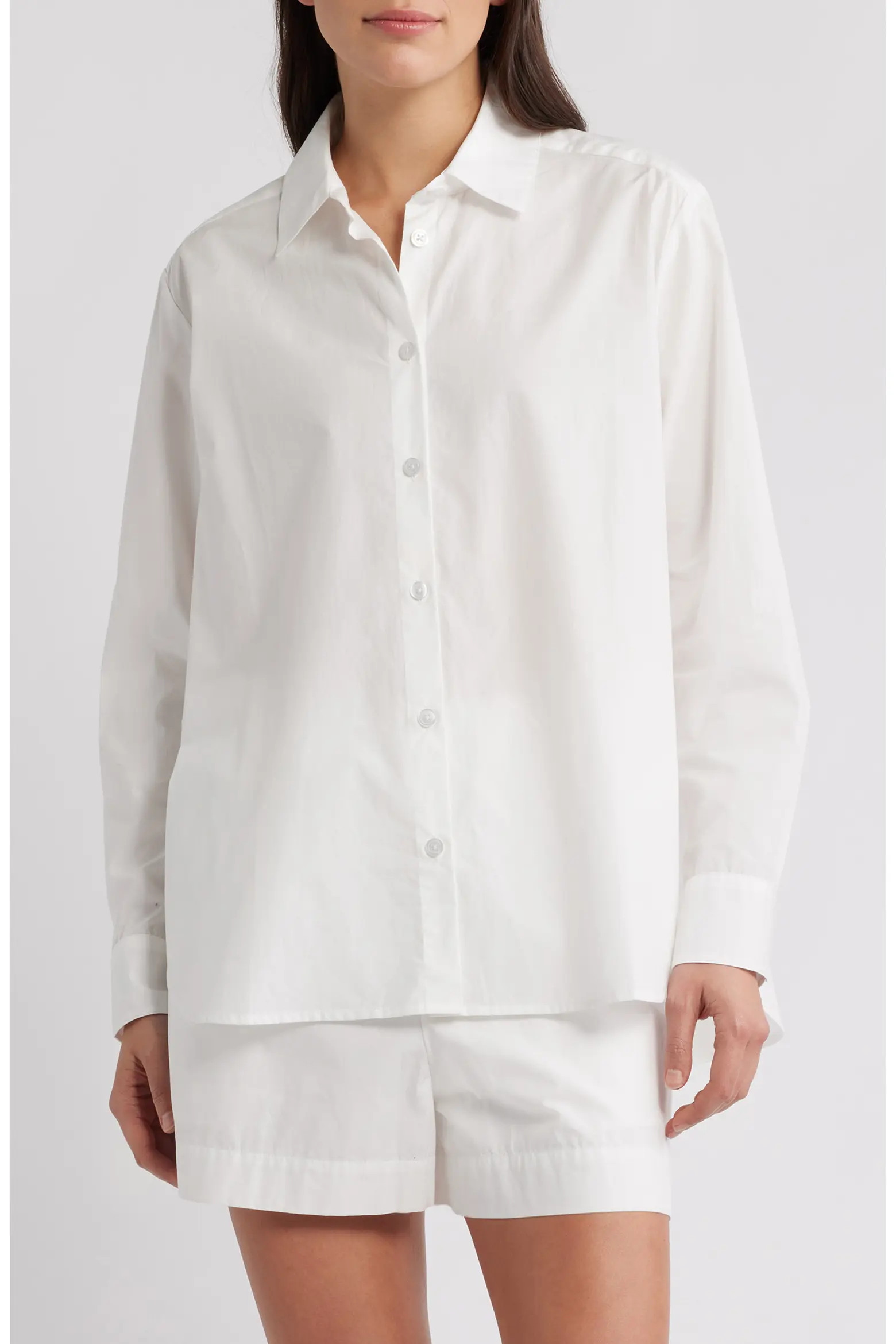 French Connection Rhodes Poplin Button-Up Shirt (Women) | Nordstrom | Nordstrom