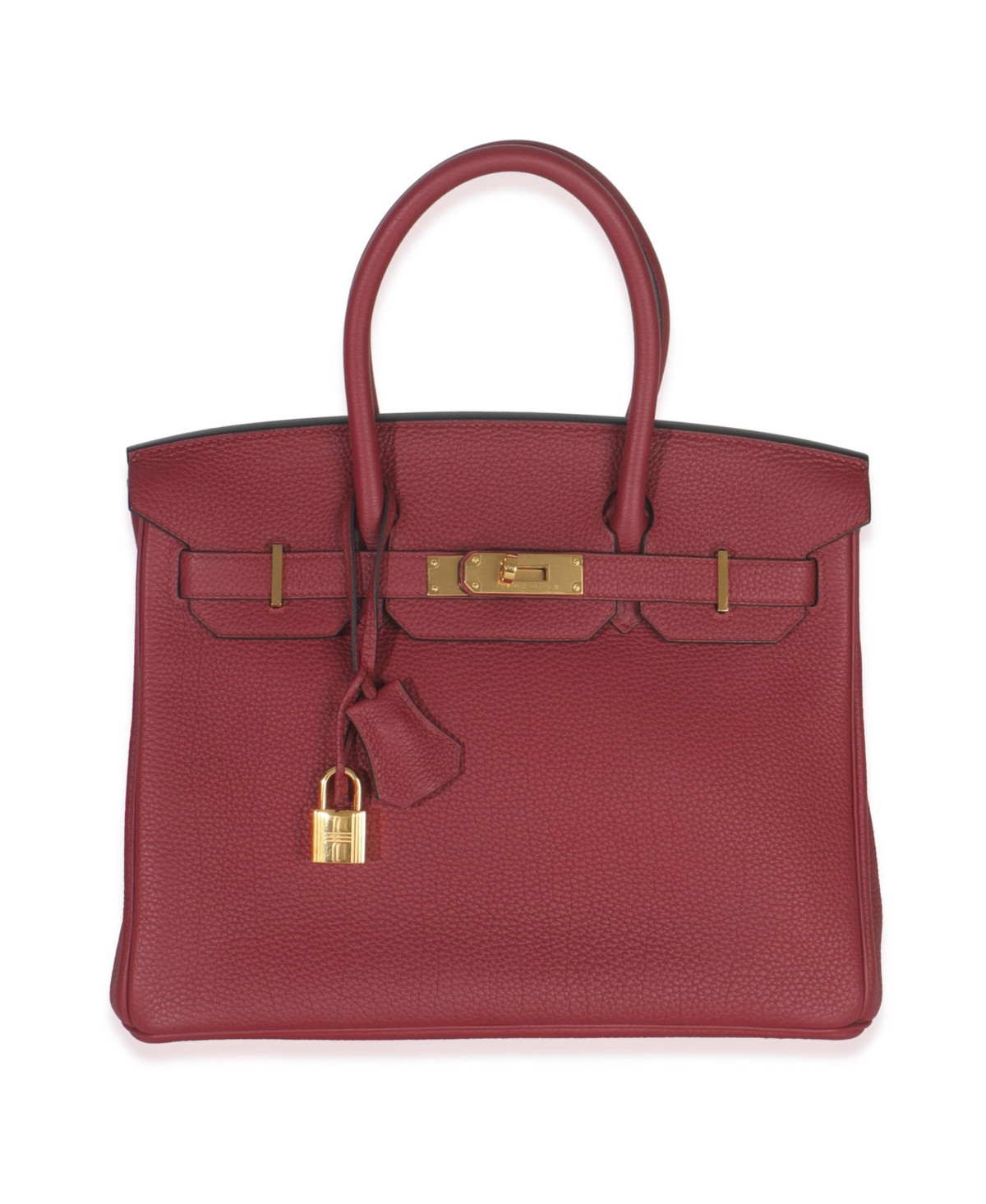 Pre-Owned HERMES Rouge Grenat Togo Birkin 30 Ghw - Red | Macy's