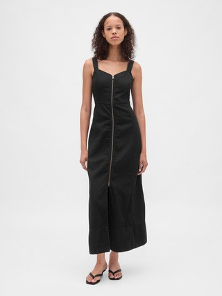 UltraSoft Denim Zip-Front Maxi Dress | Gap (US)